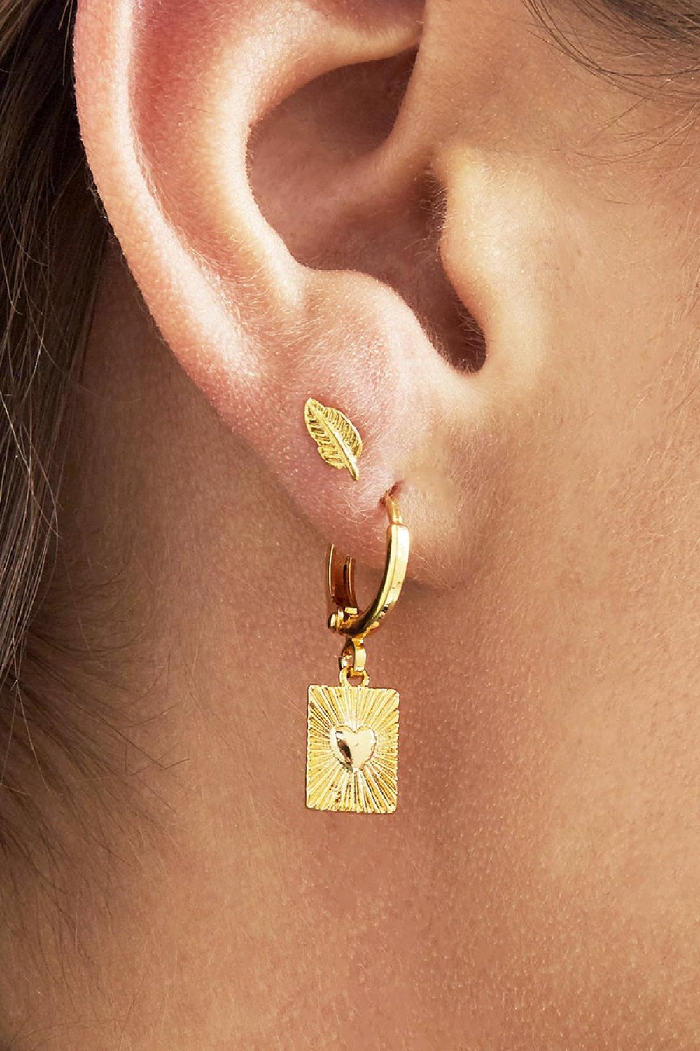 Earrings Show Me Love Color dorado Cobre h5Imagen4